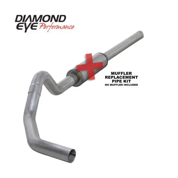 Diamond Eye KIT 4in Catback MFLR RPLCMENT PIPE Single AL: 2004.5-2007.5 DODGE CUMMINS 600 thumbnail 2