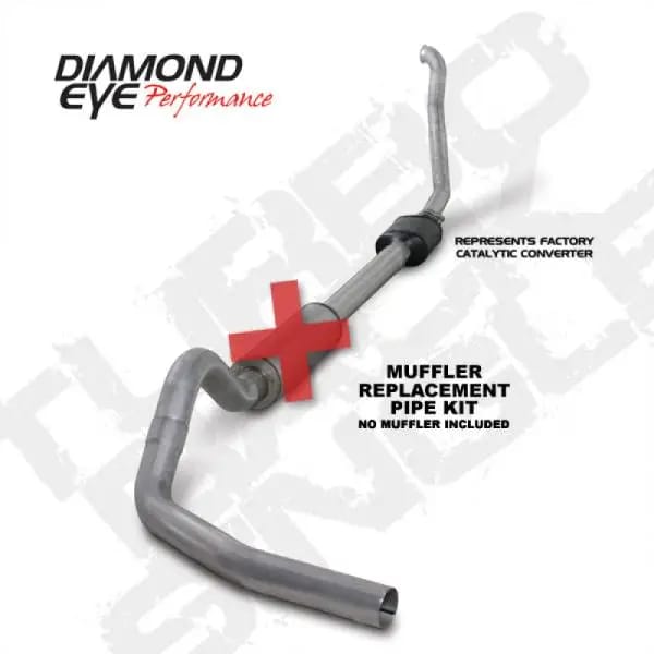 Diamond Eye KIT 4in MFLR RPLCMENT PIPE TB SGL ALUM 94-97 5 7 3L F250/F350 PWRSTROKE NFS W CARB STDS thumbnail 3
