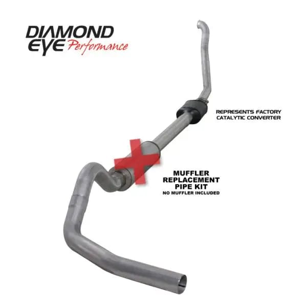 Diamond Eye KIT 4in MFLR RPLCMENT PIPE TB SGL ALUM 94-97 5 7 3L F250/F350 PWRSTROKE NFS W CARB STDS thumbnail 4