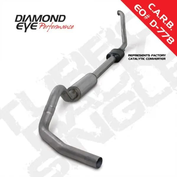 Diamond Eye KIT 4in Turbo Back SGL SS: 94-97 FORD 7.3L F250/F350 PWRSTROKE NFS W/ CARB EQUIV STDS thumbnail 4