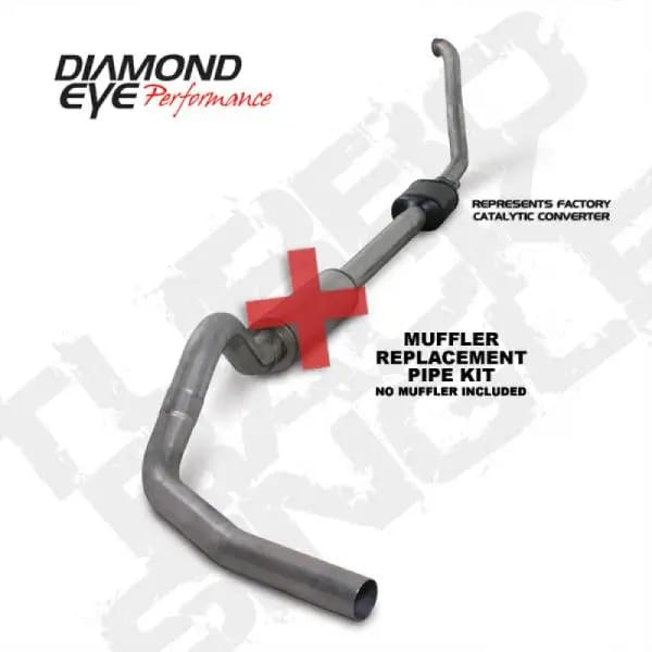 Diamond Eye KIT 4in TB MFLR RPLCMENT PIPE SGL SS 94-97 7 3L F250/F350 PWRSTROKE NFS W CARB EQIV STDS thumbnail 2