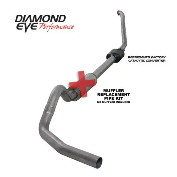 Diamond Eye KIT 4in TB MFLR RPLCMENT PIPE SGL SS 94-97 7 3L F250/F350 PWRSTROKE NFS W CARB EQIV STDS thumbnail 3