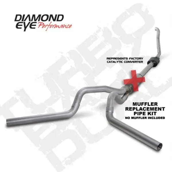 Diamond Eye KIT 4in Turbo Back MFLR RPLCMENT PIPE DUAL ALUM94-97 5 7 3L F250/F350 PWRSTROKE NFS thumbnail 3