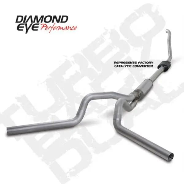 Diamond Eye KIT 4in Turbo Back DUAL AL: 94-97 FORD 7.3L F250/F350 PWRSTROKE NFS W/ CARB EQUIV STDS thumbnail 2