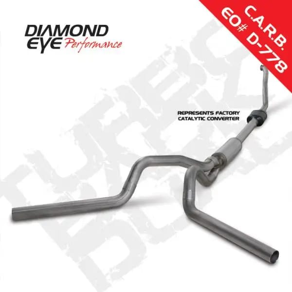 Diamond Eye KIT 4in Turbo Back DUAL SS: 94-97 FORD 7.3L F250/F350 PWRSTROKE NFS W/ CARB EQUIV STDS thumbnail 2