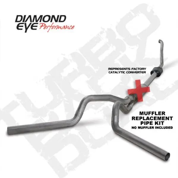 Diamond Eye KIT 4in TB MFLR RPLCMENT PIPE DUAL SS 94-97 5 7 3L F250/F350 PWRSTROKE NFS W CARB STDS thumbnail 3