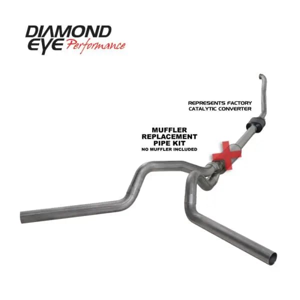 Diamond Eye KIT 4in TB MFLR RPLCMENT PIPE DUAL SS 94-97 5 7 3L F250/F350 PWRSTROKE NFS W CARB STDS thumbnail 4