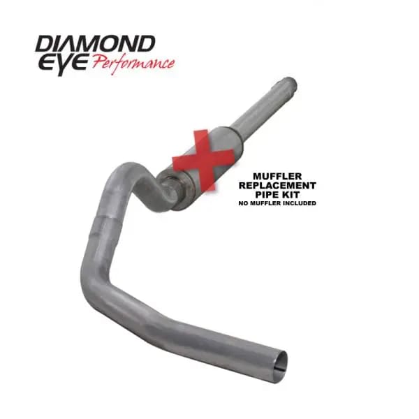 Diamond Eye KIT 4in Catback MFLR RPLCMENT PIPE Single AL: 94-97 FORD 7.3L F250/F350 PWRSTROKE thumbnail 2