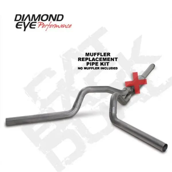 Diamond Eye KIT 4in Catback DUAL SS: 94-97 FORD 7.3L F250/F350 PWRSTROKE thumbnail 3