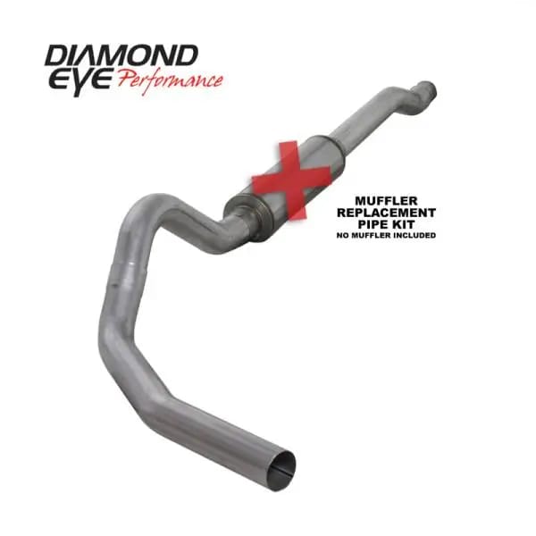 Diamond Eye KIT 4in Catback MFLR RPLCMENT PIPE SGL AL: 03-07 FORD 6.0L F250/F350 (Extended Cab Only) thumbnail 2