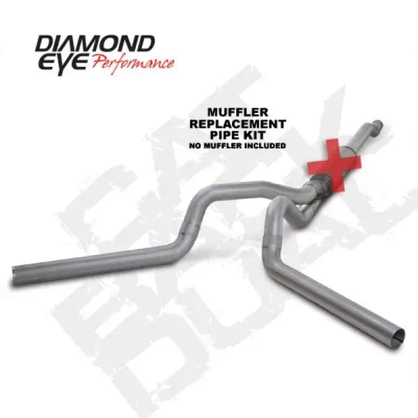 Diamond Eye KIT 4in Catback MFLR RPLCMENT PIPE DUAL AL: 03-07 FORD 6.0L F250/F350 thumbnail 3