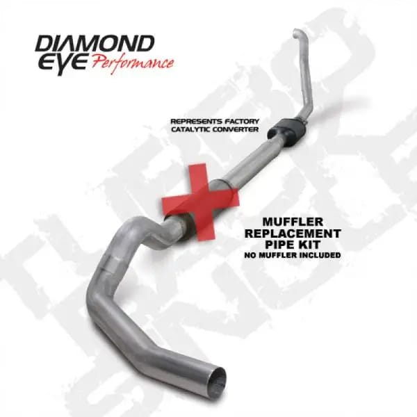 Diamond Eye KIT 5in TB MFLR RPLCMENT PIPE SGL ALUM 94-97 5 7 3L F250/F350 PWRSTROKE NFS W CARB STDS thumbnail 2