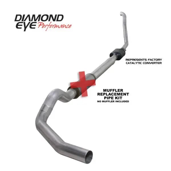Diamond Eye KIT 5in TB MFLR RPLCMENT PIPE SGL ALUM 94-97 5 7 3L F250/F350 PWRSTROKE NFS W CARB STDS thumbnail 3