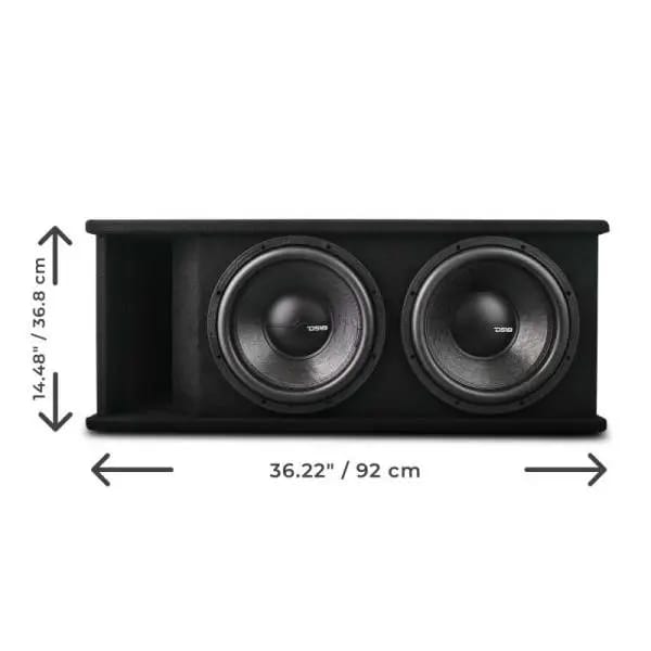 DS18 Dual 12in Loaded 1500 Watts RMS 2x ZR12.4D Ported Enclosure w/ Subwoofer thumbnail 6