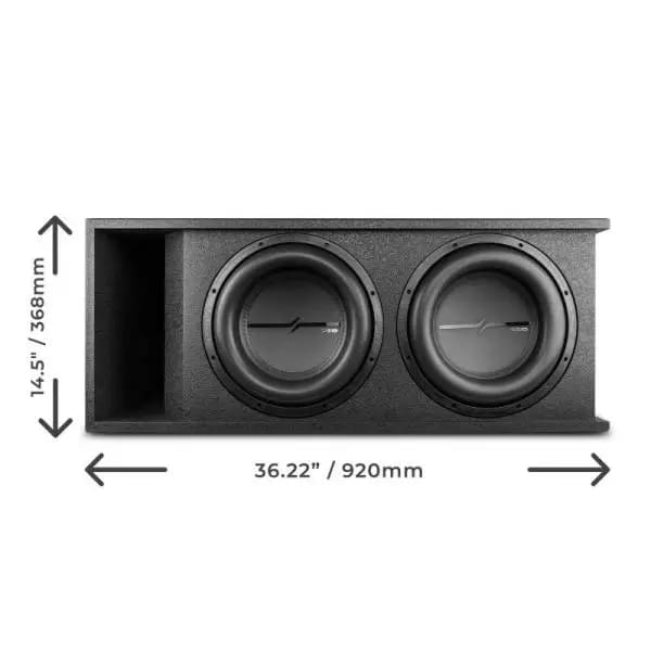 DS18 Dual 12in 2000 Watts RMS 2x ZXI12.4D Loaded Ported Enclosure w/ Subwoofer thumbnail 4