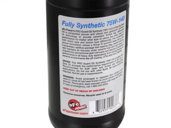 aFe Pro Guard D2 Synthetic Gear Oil, 75W140 1 Quart thumbnail 4