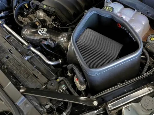 aFe 19-21 GM Trucks 5.3L/6.2L Track Series Carbon Fiber Cold Air Intake System W/ Pro Dry S Filters thumbnail 2