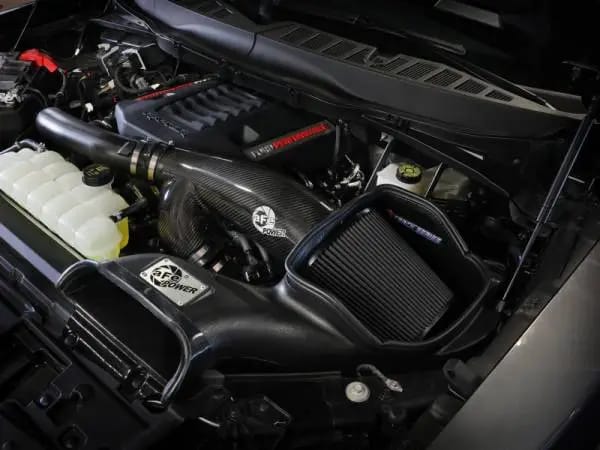 aFe 21-24 Ford F150 Raptor Track Series Carbon Fiber Cold Air Intake System w/ Black Pro 5R Filter thumbnail 6