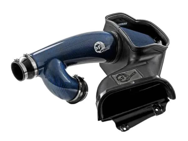 aFe 17-24 Ford F-150 Track Series Blue Kevlar Carbon Fiber C/A Intake System w/Black Pro 5R Filter thumbnail 4