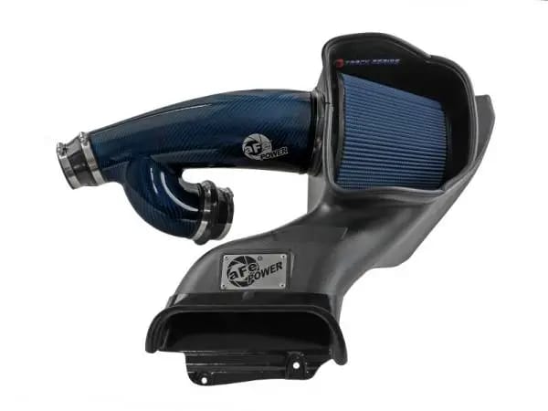aFe 17-24 Ford F-150 Track Series Blue Kevlar Carbon Fiber C/A Intake System w/Black Pro 5R Filter thumbnail 6