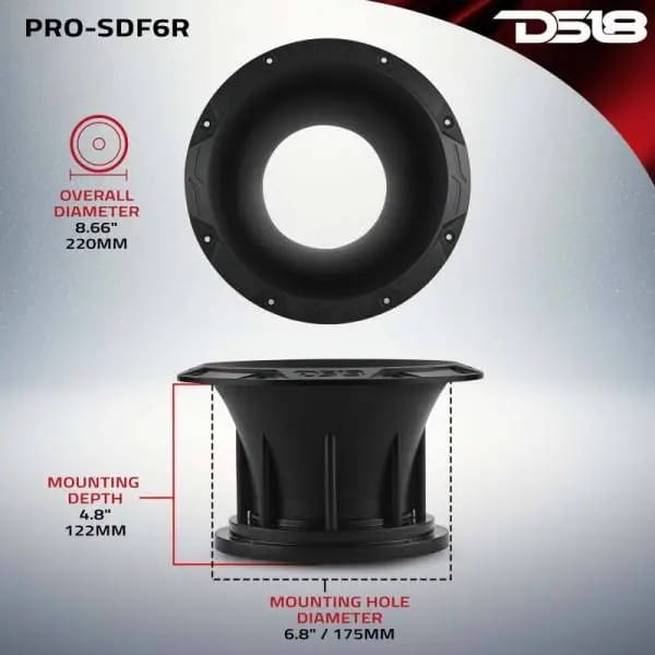 DS18 6.5in Bolt On Round Loudspeaker Horn Diffuser thumbnail 7
