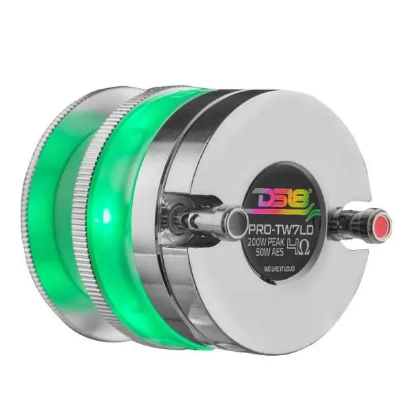 DS18 2.3in Super Bullet Tweeter 100 Watts RMS 1in Titanium Vc 4 ohm Digital LED Lights thumbnail 2