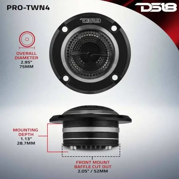 DS18 3in High Compression Neodymium Tweeter Hybrid Driver/Tweeter 140 Watts RMS 1in Pen Vc 4 ohm thumbnail 9