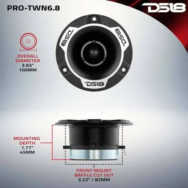 DS18 4in High Compression Neodymium Tweeter 150 Watts RMS 1.5 in Polyimide Vc 8 ohm thumbnail 5