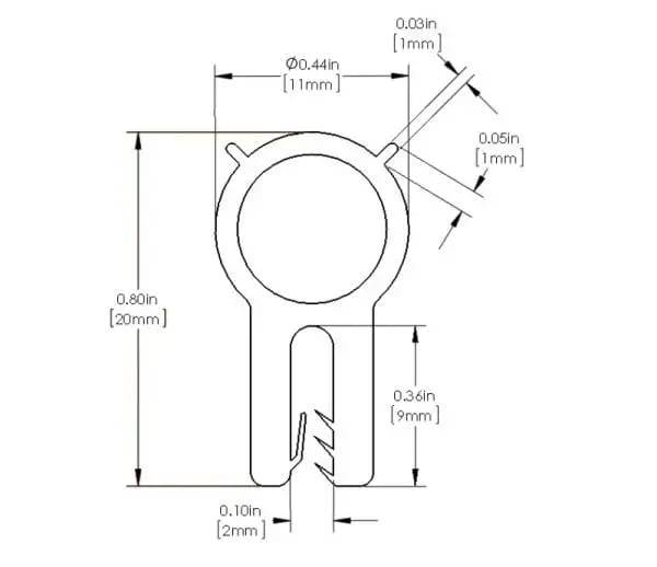 aFe MagnumFORCE Spare Parts Trim Seal Kit (1/16IN X 7/16IN) x 36IN L thumbnail 2