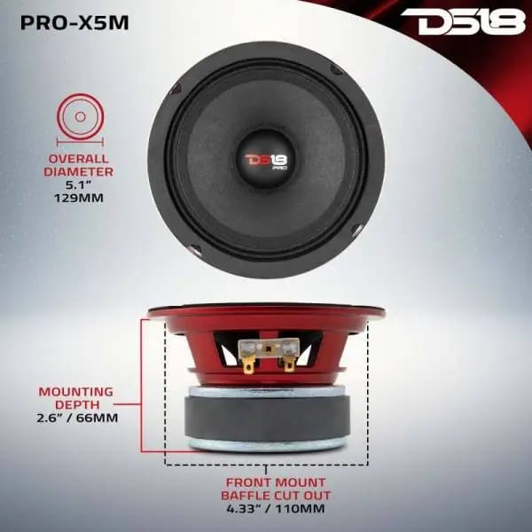 DS18 5.25in 150 Watts RMS 8 ohm Mid-Range Loudspeaker thumbnail 2