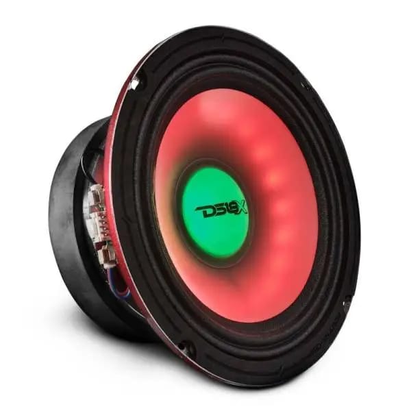 DS18 6.5in 250 Watts RMS 4ohm Mid Range Loudspeaker w/Translucent Dust Cap and Cone w/RGB LED Lights thumbnail 7