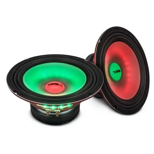 DS18 8in 275 Watts RMS 4 ohm Mid Range Loudspeaker w/ Translucent Dust Cap and Cone w/RGB LED Lights thumbnail 7