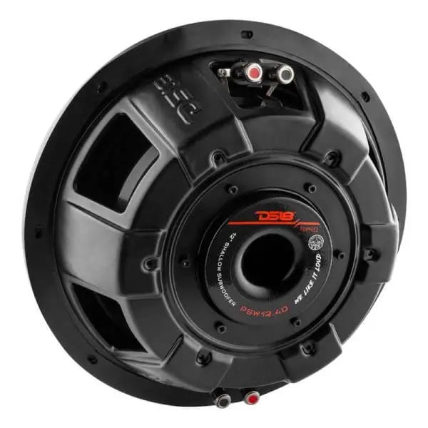 DS18 12in 600 Watts RMS 4 ohm DVC Shallow Mount Water Resistant Subwoofer thumbnail 2