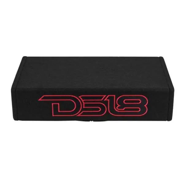 DS18 Single 10in Shallow Enclosure w/ Subwoofer 350 Watts RMS Sealed Black Carpet Amplified thumbnail 4