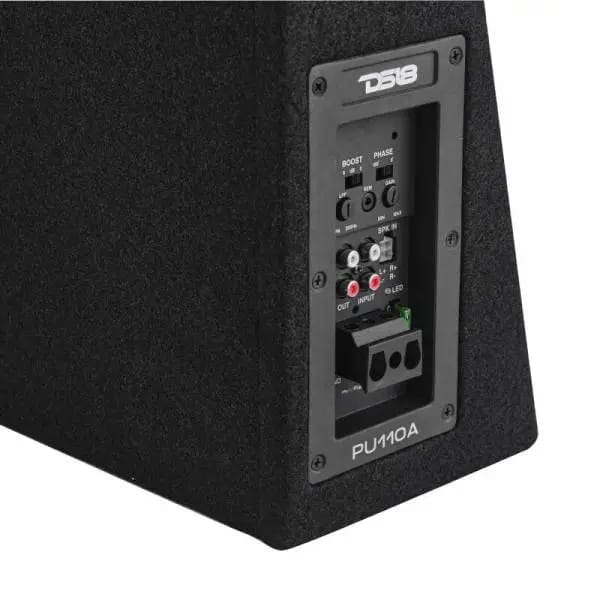 DS18 Single 10in Shallow Enclosure w/ Subwoofer 350 Watts RMS Sealed Black Carpet Amplified thumbnail 6