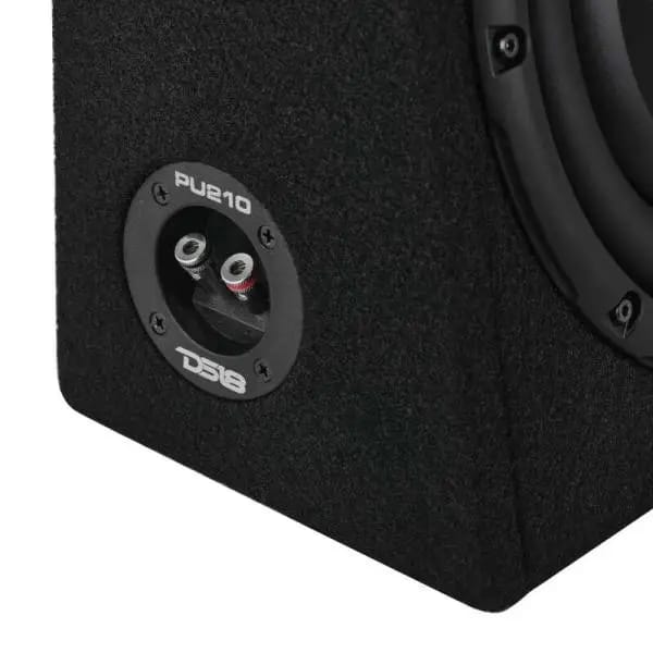 DS18 Dual 10in Shallow Enclosure w/ Subwoofer 350 Watts RMS Sealed Black Carpet thumbnail 6