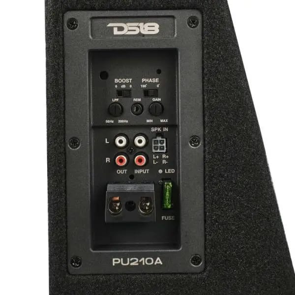 DS18 Dual 10in Shallow Enclosure w/ Subwoofer 350 Watts RMS Sealed Black Carpet Amplified thumbnail 5