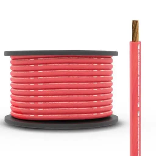 DS18 4-GA Power And Ground 100-Feet Red
