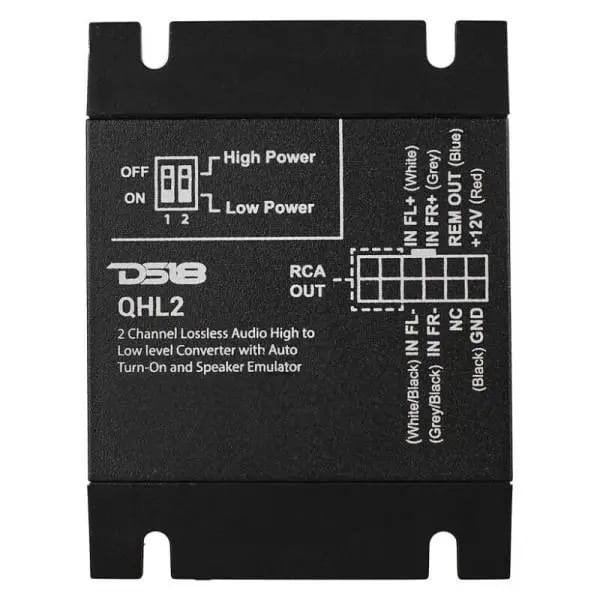 DS18 Lossless Hi/Low Converter 2-Channel Speaker Emulator Auto Turn-On thumbnail 3