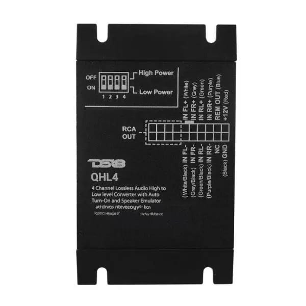 DS18 Lossless Hi/Low Converter 4-Channel Speaker Emulator Auto Turn-On thumbnail 3