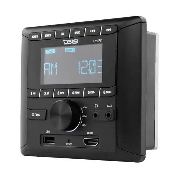 DS18 RV and Trailer Headunit w/ 2.75in LCD screen 2 Zones 4 volts Output HDMI BT RDS 4 x 50 Watts thumbnail 4