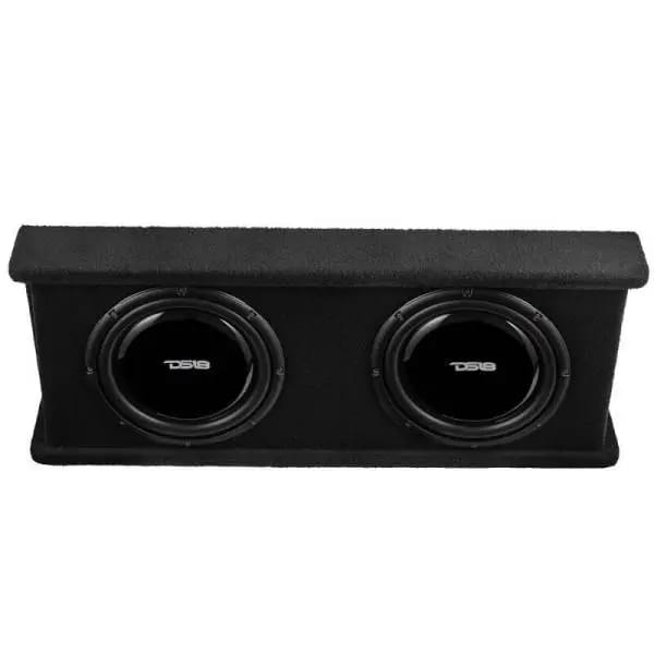 DS18 Dual 12in Shallow Subwoofer and Enclosure 700 Watts RMS Sealed Black Carpet thumbnail 5