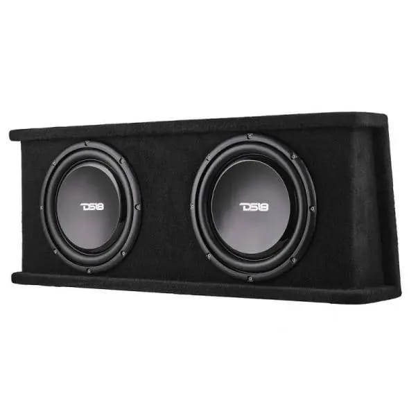 DS18 Dual 12in Shallow Subwoofer and Enclosure 700 Watts RMS Sealed Black Carpet thumbnail 6