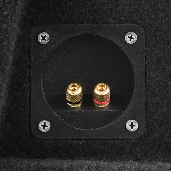 DS18 Dual 12in Shallow Subwoofer and Enclosure 700 Watts RMS Sealed Black Carpet thumbnail 3
