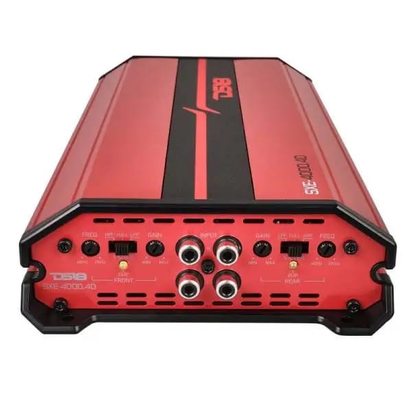 DS18 4-Channel SXE Amplifier Class D 2x 750/4ohm Bridge 4 x 430/2ohm 4 x 275/4ohm Watts RMS- Red thumbnail 4