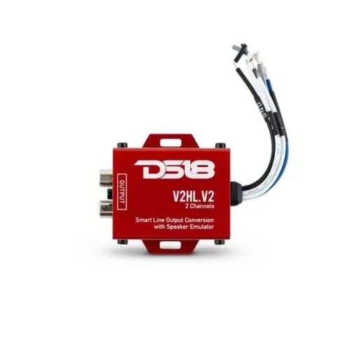 DS18 Hi/Low Converter 2-Chnl Speaker Emulator Remote Out For Adding Aftermarket Amps To Any System
