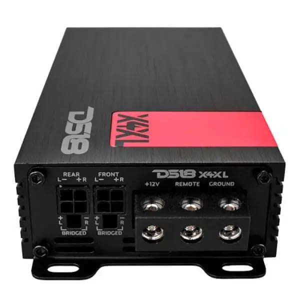 DS18 4-Channel Ultra Compact Class D Amplifier 2x 300/4ohm Bridge 4x 180/2ohm 4x 120/4ohm Watts RMS thumbnail 4