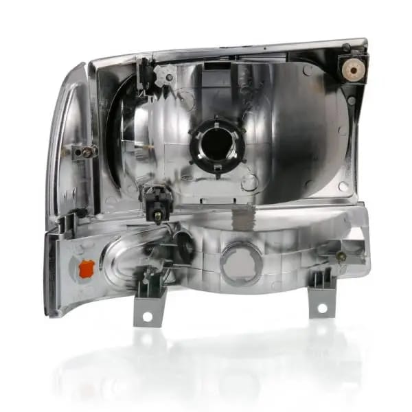 ANZO 2000-2004 Ford Excursion Crystal Headlight w/ Corner Light Black Amber (w/o Bulb) thumbnail 4
