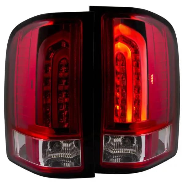 ANZO 2007-2013 Chevrolet Silverado 1500 LED Taillights Red/Clear G2 thumbnail 2
