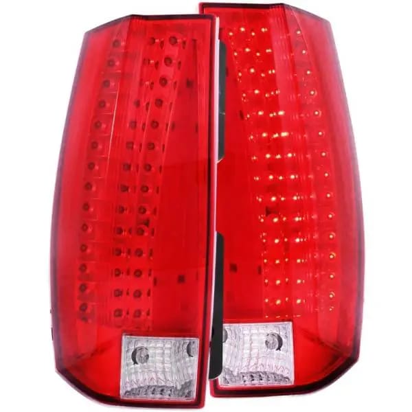 ANZO 2007-2014 Chevrolet Suburban LED Taillights Red/Clear - Escalade Look thumbnail 2